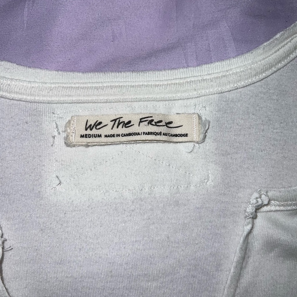 White Free People Tee Shirt